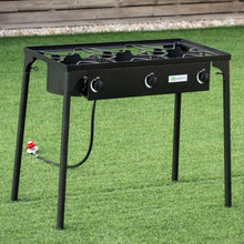Load image into Gallery viewer, Cast Iron Portable 3 Burner Propane Gas Cooker BBQ Griller - Adler's Store