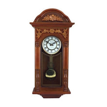 Load image into Gallery viewer, Classic Antique Style Chiming Padauk Oak finish Wall Clock - Adler's Store