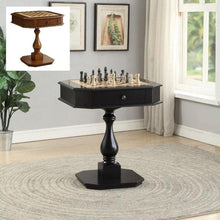 Load image into Gallery viewer, Classic Wooden Chess End Table With 2-1 Reversible Game Board Top and Drawers - Adler's Store