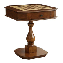 Load image into Gallery viewer, Classic Wooden Chess End Table With 2-1 Reversible Game Board Top and Drawers - Adler's Store