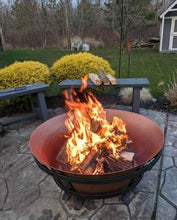 Load image into Gallery viewer, Copper 34 Inch Cauldron Style Cast Iron Fire Pit - Adler's Store