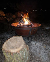 Load image into Gallery viewer, Copper 34 Inch Cauldron Style Cast Iron Fire Pit - Adler's Store