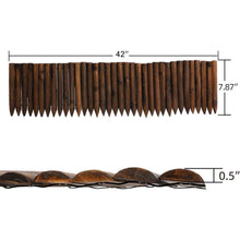 Load image into Gallery viewer, Decorative Wooden Garden Spikes Flexible Short Edging Fence - Adler's Store
