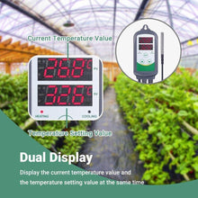 Load image into Gallery viewer, Digital 2-Stage Outlet Greenhouse Thermostat Temperature Controller - Adler's Store
