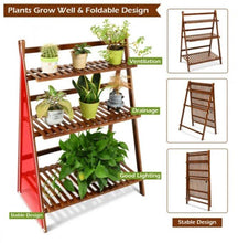 Load image into Gallery viewer, Foldable 3-tier Bamboo Flower Shelf - Adler's Store