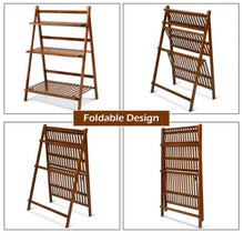 Load image into Gallery viewer, Foldable 3-tier Bamboo Flower Shelf - Adler's Store