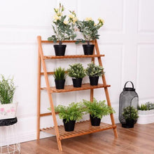 Load image into Gallery viewer, Foldable 3-tier Bamboo Flower Shelf - Adler's Store