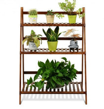 Load image into Gallery viewer, Foldable 3-tier Bamboo Flower Shelf - Adler's Store