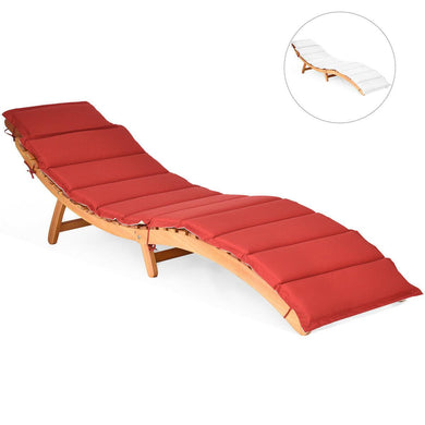 Folding Sun Lounger Chair with Double-Sided Cushion - Adler's Store