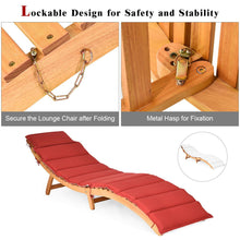 Load image into Gallery viewer, Folding Sun Lounger Chair with Double-Sided Cushion - Adler's Store