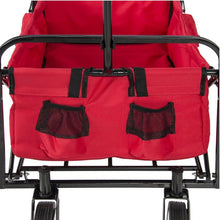 Load image into Gallery viewer, Folding Utility Camping Wagon with 2 Cup Holders and Removable Canopy - Adler's Store