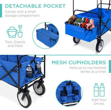 Load image into Gallery viewer, Folding Utility Camping Wagon with 2 Cup Holders and Removable Canopy - Adler's Store