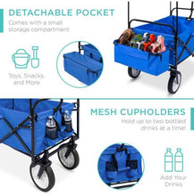 Load image into Gallery viewer, Folding Utility Camping Wagon with 2 Cup Holders and Removable Canopy - Adler's Store