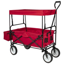 Load image into Gallery viewer, Folding Utility Camping Wagon with 2 Cup Holders and Removable Canopy - Adler's Store