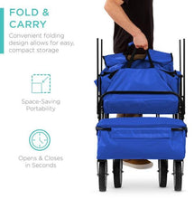 Load image into Gallery viewer, Folding Utility Camping Wagon with 2 Cup Holders and Removable Canopy - Adler's Store