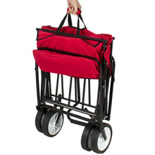 Load image into Gallery viewer, Folding Utility Camping Wagon with 2 Cup Holders and Removable Canopy - Adler's Store