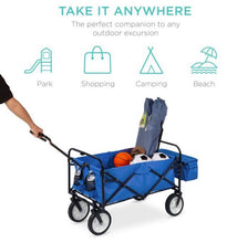 Load image into Gallery viewer, Folding Utility Camping Wagon with 2 Cup Holders and Removable Canopy - Adler's Store
