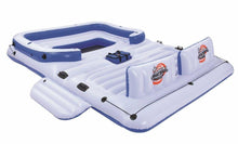 Load image into Gallery viewer, Giant Floating 6 Person Island Lounge Raft with UV Shelter and Cooler Bag - Adler's Store