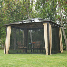 Load image into Gallery viewer, Hardtop 12 x 10 Ft Steel Gazebo with Mosquito Net and Awning - Adler&#39;s Store