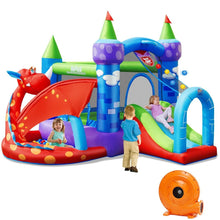 Load image into Gallery viewer, Inflatable Dragon Bounce House with Blower and 30 Balls - Adler's Store