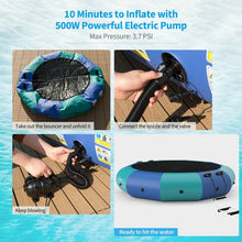 Load image into Gallery viewer, Inflatable Recreational Water Bouncer Trampoline with Pump and Anchor - Adler's Store