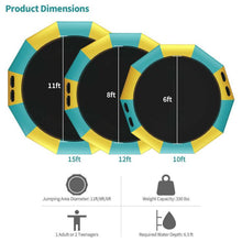 Load image into Gallery viewer, Inflatable Recreational Water Bouncer Trampoline with Pump and Anchor - Adler's Store