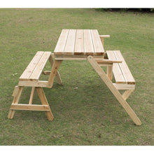Load image into Gallery viewer, Interchangeable 2 in 1 Wooden Picnic Table - Adler's Store