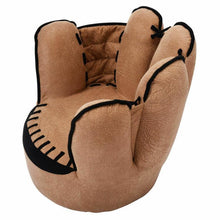Load image into Gallery viewer, Kids Baseball Glove Shaped Sofa Chair with Sturdy Wood Construction - Adler's Store