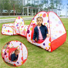 Load image into Gallery viewer, Kids Learn and Develop Play Tent With Tunnel 3-in-1 Playhut Tunnel Ball Pit and Carry Bag - Adler's Store