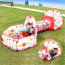 Load image into Gallery viewer, Kids Learn and Develop Play Tent With Tunnel 3-in-1 Playhut Tunnel Ball Pit and Carry Bag - Adler's Store