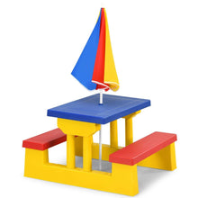 Load image into Gallery viewer, Kids Portable Picnic and Bench Table with Removable Umbrella - Adler's Store