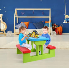 Load image into Gallery viewer, Kids Portable Picnic and Bench Table with Removable Umbrella - Adler's Store