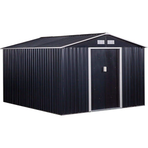 Large Garden Tool Shed with Double Sliding Doors and Vents - Adler's Store