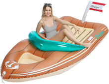 Load image into Gallery viewer, Large Inflatable lounge Boat Pool Party Float with Reinforced Cooler - Adler's Store