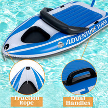 Load image into Gallery viewer, Large Inflatable lounge Boat Pool Party Float with Reinforced Cooler - Adler's Store