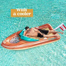 Load image into Gallery viewer, Large Inflatable lounge Boat Pool Party Float with Reinforced Cooler - Adler&#39;s Store