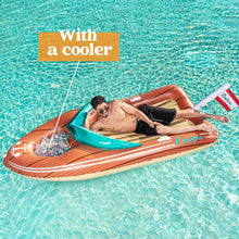 Load image into Gallery viewer, Large Inflatable lounge Boat Pool Party Float with Reinforced Cooler - Adler's Store