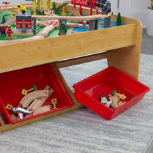 Load image into Gallery viewer, Mountain City Wooden Train Set and Table with 120 Pieces - Great Gift for Kids - Adler's Store