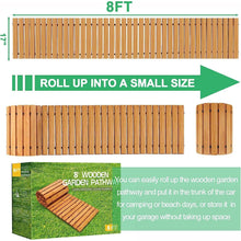 Load image into Gallery viewer, Outdoor Cedar Wood Garden Pathway Weather-Resistant Decorative Roll Out Boardwalk - Adler's Store