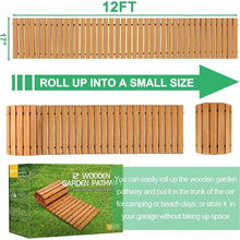 Load image into Gallery viewer, Outdoor Cedar Wood Garden Pathway Weather-Resistant Decorative Roll Out Boardwalk - Adler's Store