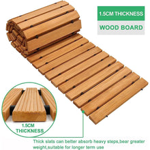 Load image into Gallery viewer, Outdoor Cedar Wood Garden Pathway Weather-Resistant Decorative Roll Out Boardwalk - Adler's Store