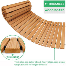 Load image into Gallery viewer, Outdoor Cedar Wood Garden Pathway Weather-Resistant Decorative Roll Out Boardwalk - Adler's Store