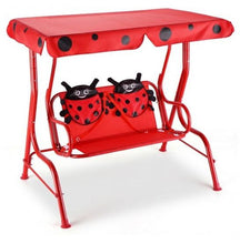 Load image into Gallery viewer, Outdoor Kids Patio 2 Seater Swing Bench With Canopy - Adler's Store