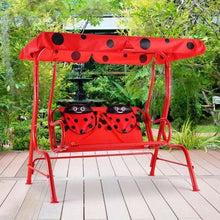Load image into Gallery viewer, Outdoor Kids Patio 2 Seater Swing Bench With Canopy - Adler's Store