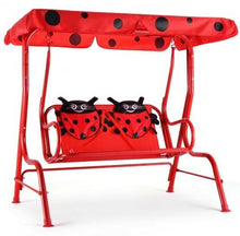 Load image into Gallery viewer, Outdoor Kids Patio 2 Seater Swing Bench With Canopy - Adler's Store