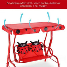 Load image into Gallery viewer, Outdoor Kids Patio 2 Seater Swing Bench With Canopy - Adler's Store