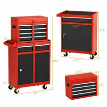 Load image into Gallery viewer, Portable 2-in-1 Detachable Steel Tool Chest and Cabinet - Adler's Store