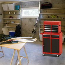 Load image into Gallery viewer, Portable 2-in-1 Detachable Steel Tool Chest and Cabinet - Adler's Store