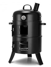 Load image into Gallery viewer, Portable 3 in 1 Iron Charcoal BBQ Smoker - Adler's Store