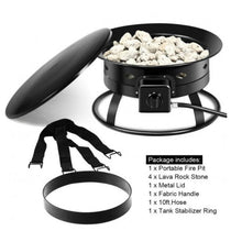Load image into Gallery viewer, Portable Outdoor Smokeless Propane Gas Fire Pit with Cover and Carry Kit - Adler's Store